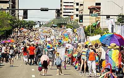 Gay Pride Parade in Salt Lake City, Utah Editorial Stock Photo