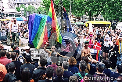 Gay Pride in Paris Editorial Stock Photo