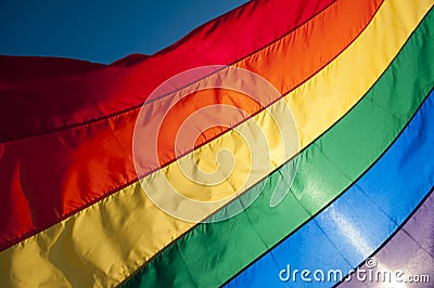 Gay Pride Rainbow Flag Background Stock Photo