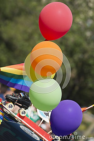 Gay Pride rainbow peace flag Stock Photo