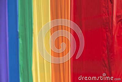 Gay Pride rainbow peace flag Stock Photo
