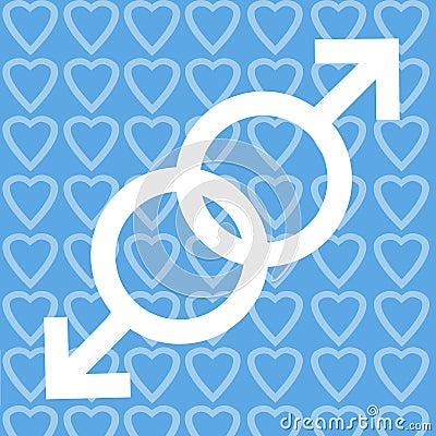 Gay Pride Symbols of Love Stock Photo