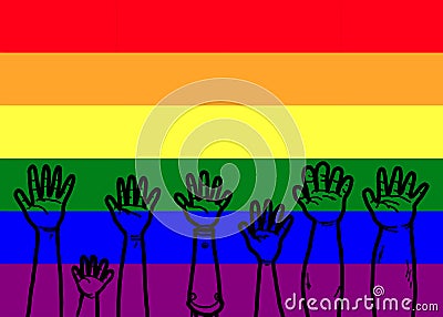 Gay Rainbow Equality Diversity Stock Photo