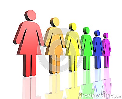 Gay women flag side Stock Photo