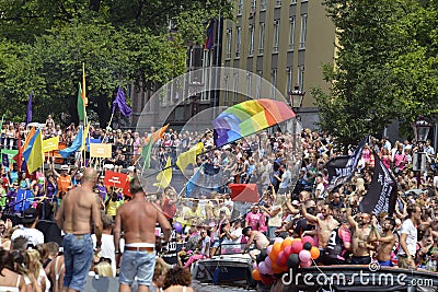 Gaypride 2014 Amsterdam Editorial Stock Photo