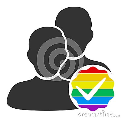 Flat Raster For Gays Only Icon Stock Photo