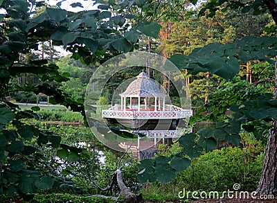 Gazebo from afar Editorial Stock Photo