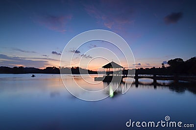 Gazebo at Dusk Stock Photo