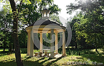 Gazebo in the garden Stock Photo