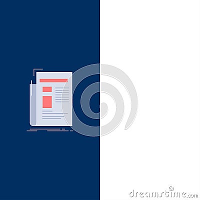 Gazette, media, news, newsletter, newspaper Flat Color Icon Vector Vector Illustration