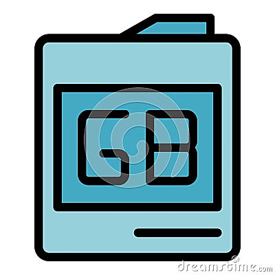 Gb storage icon vector flat Stock Photo