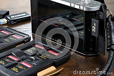 Transcend SD cards Editorial Stock Photo