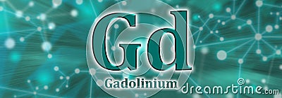 Gd symbol. Gadolinium chemical element Stock Photo