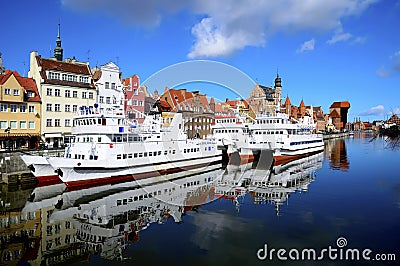 Gdansk harbor, poland Stock Photo