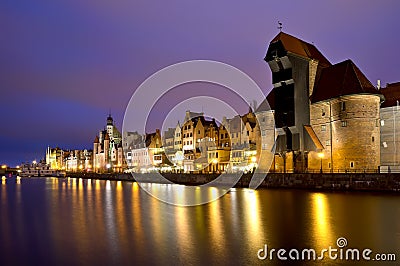 Gdansk at night Stock Photo