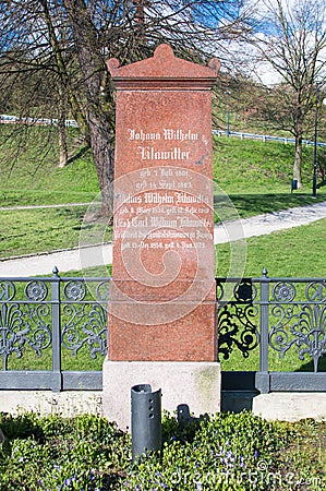 Gdansk, Poland - April 18, 2017: Klawitter family grave in Gdansk. Editorial Stock Photo