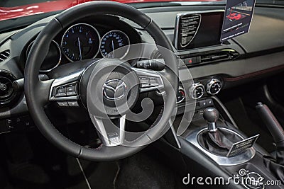 Interior of Mazda MX-5 Editorial Stock Photo