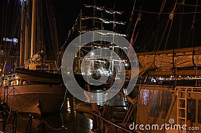 Gdansk, Poland - July 7th 2018 : The 22nd Baltic Sail tall ships tour in Gdansk. Editorial Stock Photo