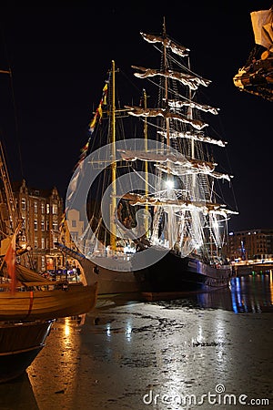 Gdansk, Poland - July 7th 2018 : The 22nd Baltic Sail tall ships tour. Editorial Stock Photo