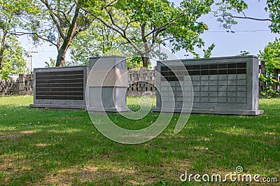 Gdansk, Poland - May 22, 2017: Cemetery Monuments of Zaspa Heroes. Editorial Stock Photo