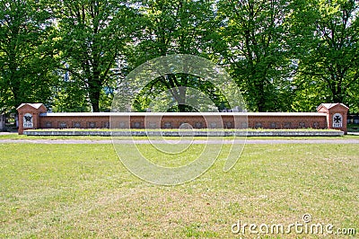 Gdansk, Poland - May 22, 2017: Cemetery Monuments of Zaspa Heroes. Editorial Stock Photo