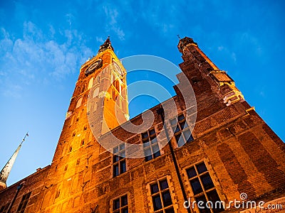 Gdansk Town Hall Stock Photo
