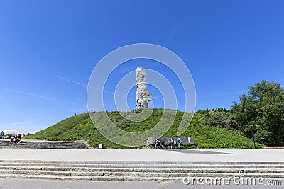 Westerplatte Monument in memory of the Polish defenders, Westerplatte, Gdansk, Poland Editorial Stock Photo