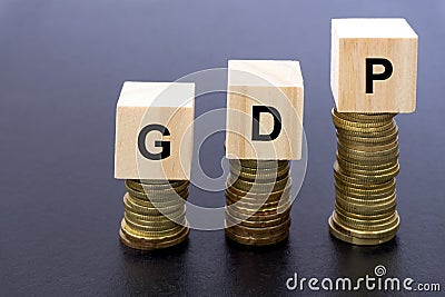 Gdp Gross Domestic Product Word Stock Photo