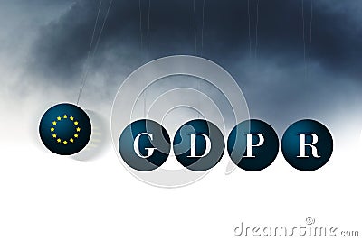 GDPR conceptual image. Storm clouds approaching Stock Photo