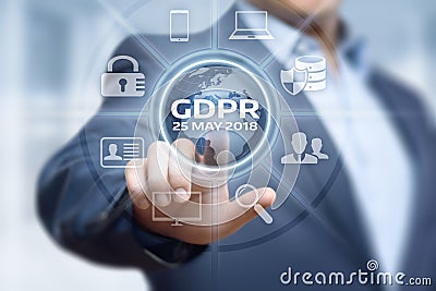 GDPR General Data Protection Regulation Business Internet Technology Concept Stock Photo