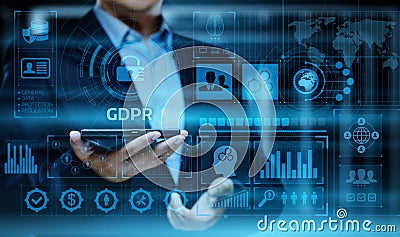 GDPR General Data Protection Regulation Business Internet Technology Concept Stock Photo