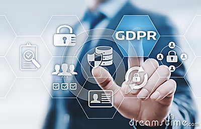 GDPR General Data Protection Regulation Business Internet Technology Concept Stock Photo