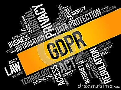 GDPR - General Data Protection Regulation Stock Photo