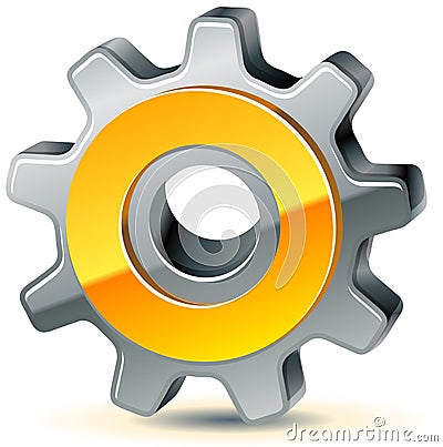 Gear as preferences icon Vector Illustration