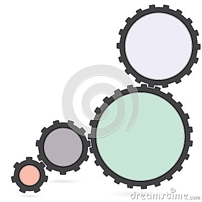 Gear colourfull Cogwheel and development icon Vector Illustration