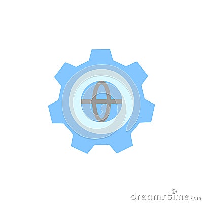 Gear, global, engineering icon. Simple color vector elements of knowledge icons for ui and ux, website or mobile application Stock Photo