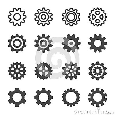 gear icon set Vector Illustration