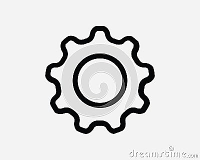 Gear Icon Setting Mechanical Machine Mechanism Settings Cogwheel Cog Wheel Work Engine Industrial Shape Sign Symbol EPS Vector Vector Illustration