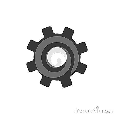 Gear icon. Settings sign vector eps10.gear icon vector, flat design gear sign. Vector Illustration