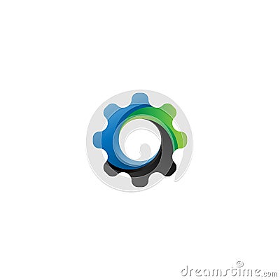 Gear icon vector. Logo element illustration. Cogwheel symbol design. Can be used as icon for web and mobile. modern gear logo desi Vector Illustration