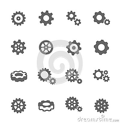 Gear Icons Vector Illustration