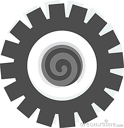 Gear logo vector on a white background Stock Photo