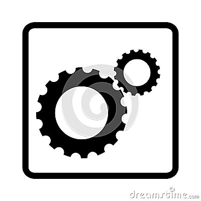 Gear machine isolated icon Vector Illustration