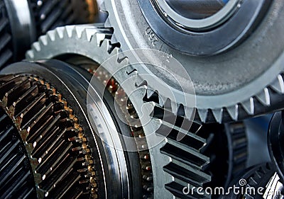 Gear metal wheels Stock Photo