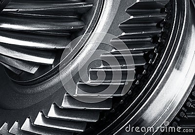 Gear metal wheels Stock Photo