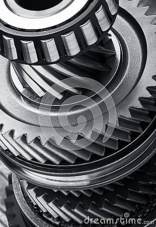 Gear metal wheels Stock Photo