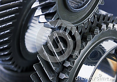 Gear metal wheels Stock Photo