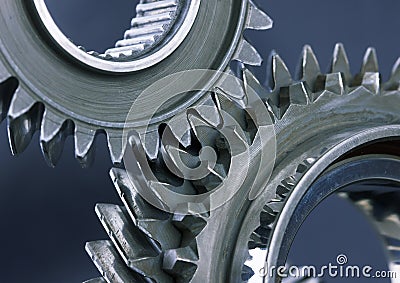 Gear metal wheels Stock Photo