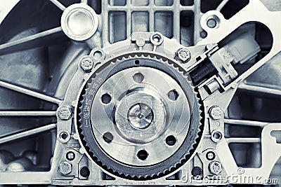 Gear in a motor Stock Photo