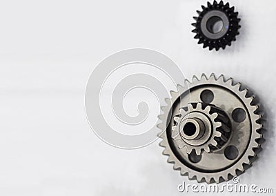 Gear Parts manufacturing but hobbing process Stock Photo
